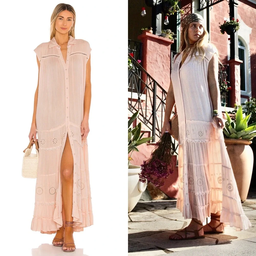 NWT Free People Pretty Cozy Maxi Dress Boho - Picture 11 of 15